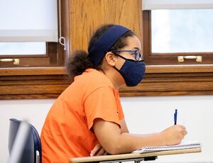 Student in classroom