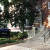 Coble Hall. UIUC signage and Wright Street entrance.